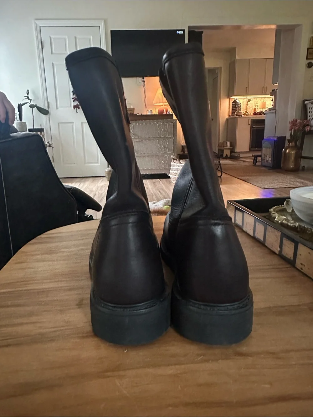 Mason Western Black Leather Pull-On boots new Size 9